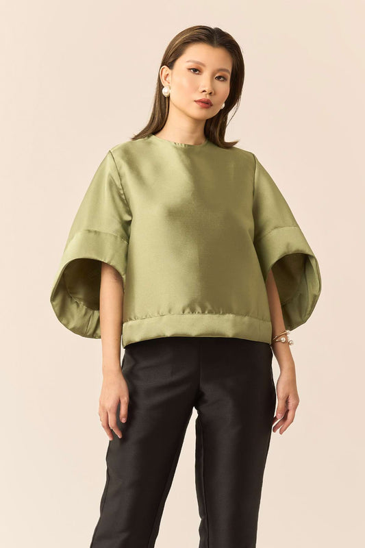 Gertrude Top in Mikado Silk