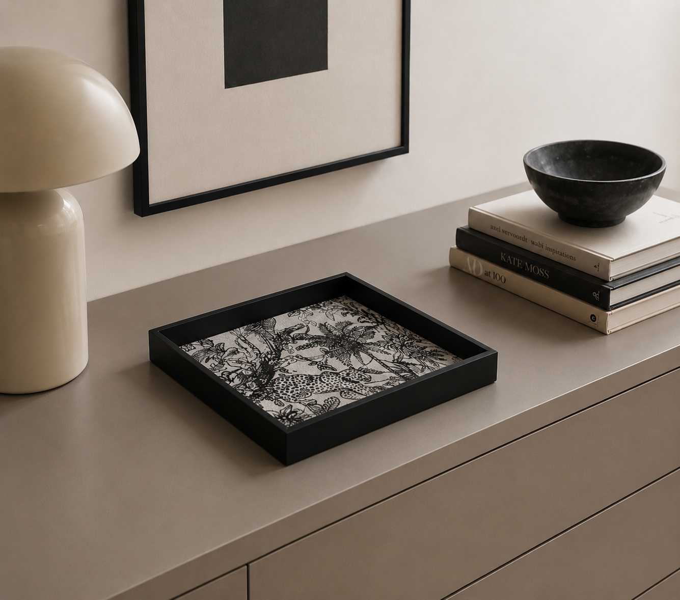 Toile De Jouy Square Tray