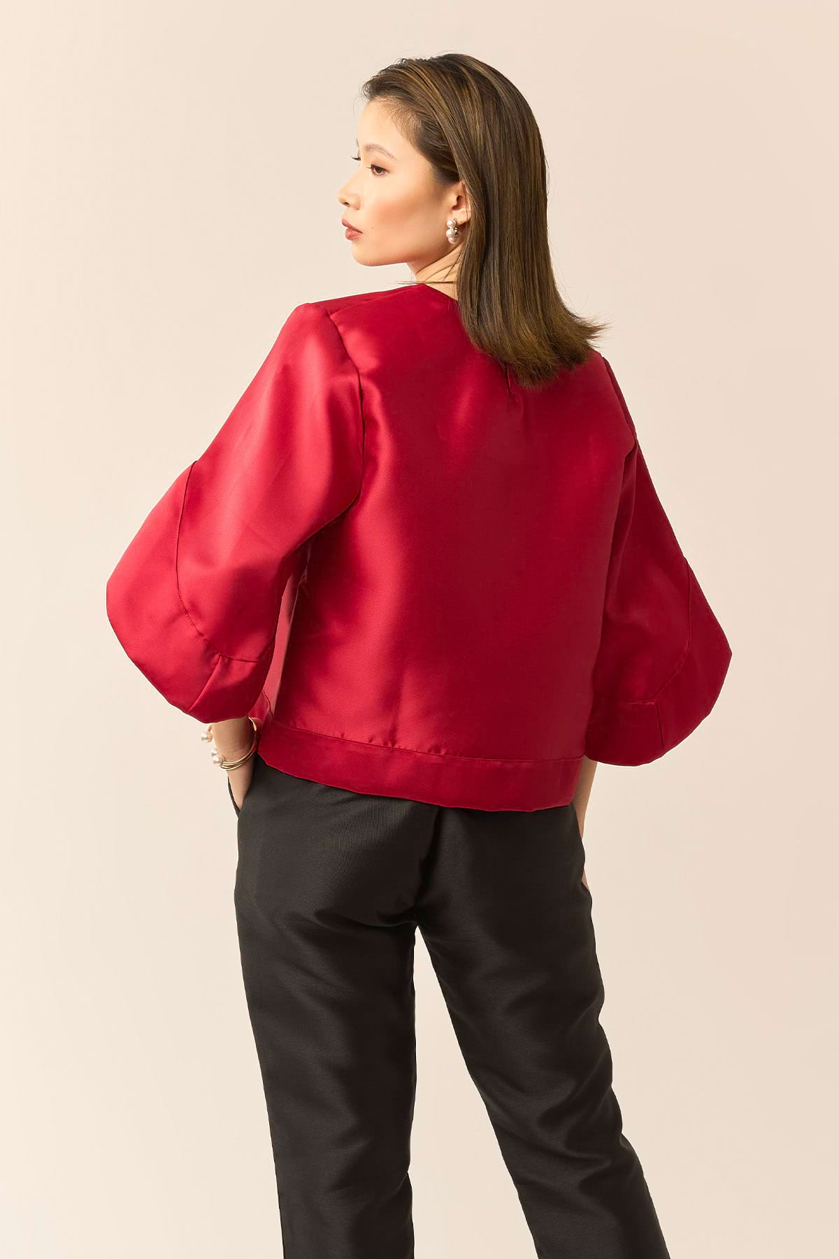 Gertrude Top in Mikado Silk