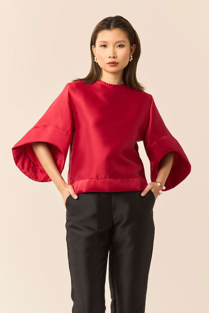 Gertrude Top in Mikado Silk