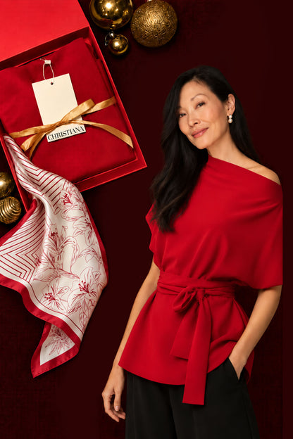 Holiday Gift Box - Freya Top in Lipstick Red