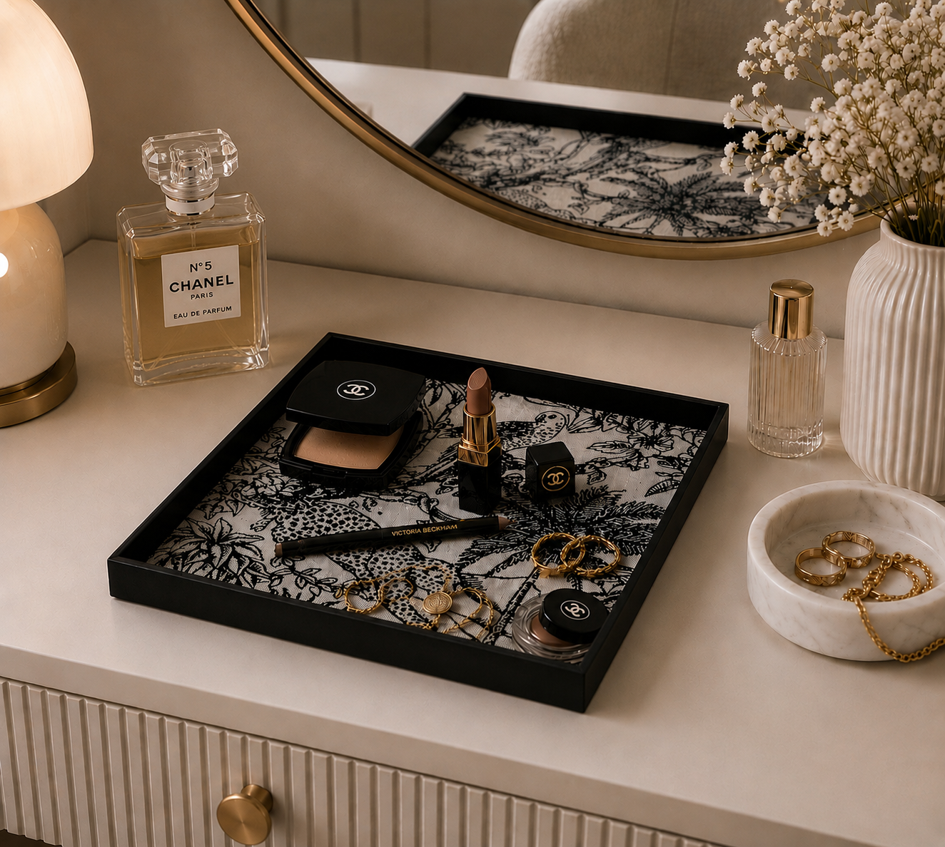 Toile De Jouy Square Tray
